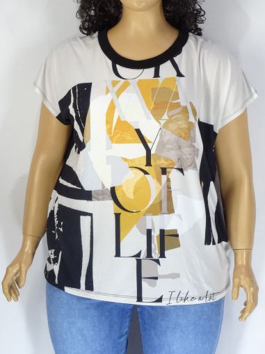 Дамска макси блуза в големи размери с интересна  щампа    01 01212