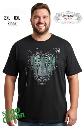 Мъжка тениска в големи размери с щампа 28 000035