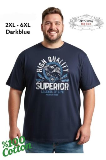 Мъжка тениска в големи размери с щампа 28 000041