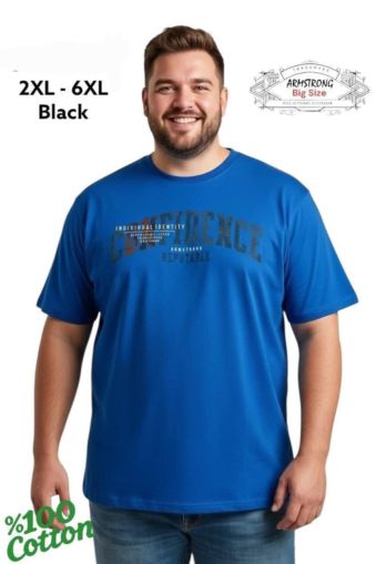 Мъжка тениска в големи размери с щампа 28 000046