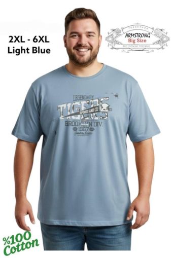 Мъжка тениска в големи размери с щампа 28 000055