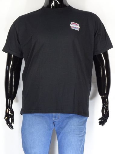 Мъжка тениска в големи размери с малка щампа в два цвята 20 00355