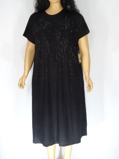 Дамска макси рокля в големи размери с камъчета в два цвята 05 00227