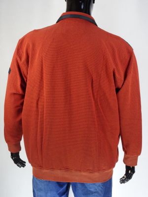 Мъжки пролетен суичер-яке в големи размери с цип без качулка и шушляк в предната част 20 00423