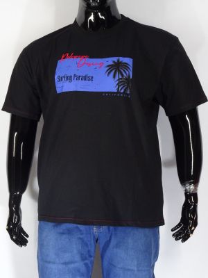 Мъжка тениска в големи размери с щампа 20 00432