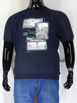 Мъжка тениска в големи размери с щампа 20 00434