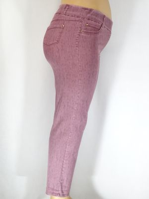 Дамски макси летен много тънък еластичен панталон в големи размери с интересна щампа 03 00404