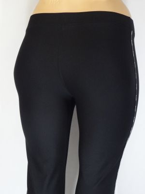 Дамски макси летен еластичен клин- панталон в големи размери с кант на крачола 03 00405