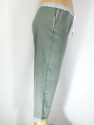 Дамски макси летни много тънки панталони в супер големи размери с интересен маншет 03 00410