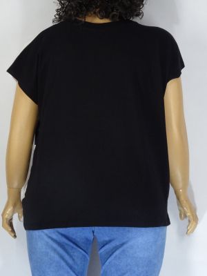 Дамска макси блуза в големи размери с интересна  щампа    01 01212