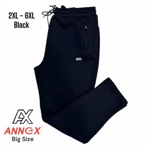 Мъжко долнище на анцунг в големи размери дебела вата в черно 24 00051