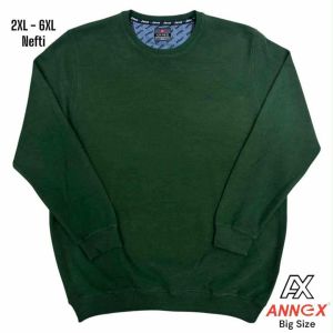 Мъжка блуза плътна  по врата в големи размери в зелено  20 00522