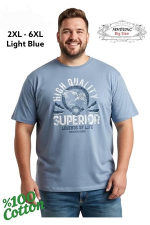 Мъжка тениска в големи размери с щампа 28 000038