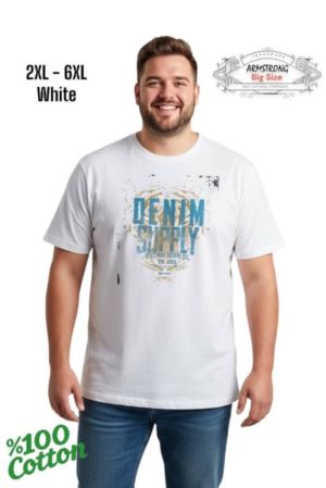 Мъжка тениска в големи размери с щампа 28 000061