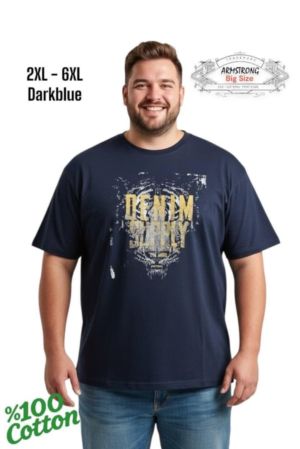 Мъжка тениска в големи размери с щампа 28 000062