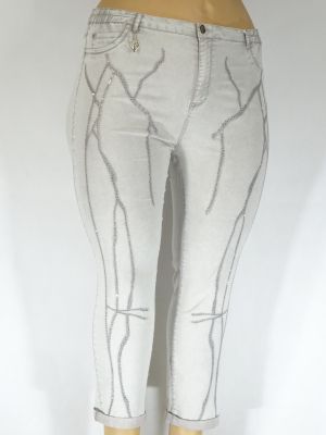 Дамски макси летни панталони в три цвята с камъчета отпред 03 00193