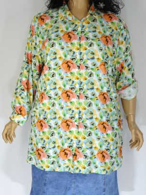 Дамска макси лятна риза на цветя 01 00882