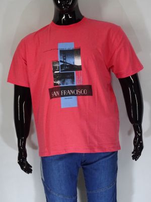 Мъжка тениска в големи размери с щампа 20 00314