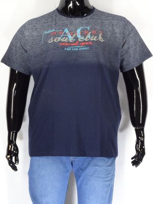 Мъжка тениска с щампа в големи размери с щампа в три цвята 20 00354
