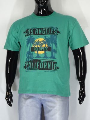 Мъжка тениска в големи размери с щампа в цва цвята 20 00371