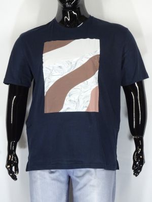 Мъжка тениска в големи размери с щампа в два цвята 20 00375