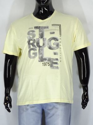 Мъжка тениска в големи размери с щампа в трицвята 20 00376