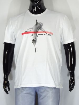 Мъжка тениска в големи размери с щампа в два цвята 20 00377