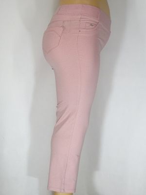 Дамски макси летен еластичен панталон в големи размери с интересна щампа 03 00347