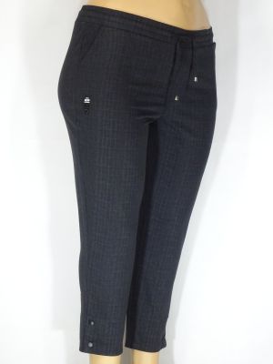 Дамски макси летен еластичен панталон в големи размери с интересна щампа 03 00350