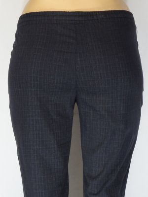 Дамски макси летен еластичен панталон в големи размери с интересна щампа 03 00350