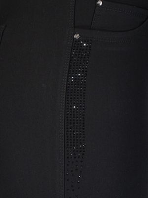 Дамски макси еластичен панталон с нежни камъчета на джоба 03 00355