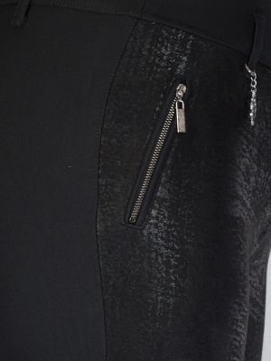 Дамски макси зимен еластичен панталон с интересна предница 03 00363