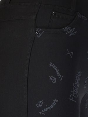 Дамски макси зимен еластичен панталон с щампа в предната част 03 00364