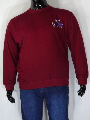 Мъжка блуза в големи размери от вата с малка щампа и ластик отдолу в три цвята  20 00420