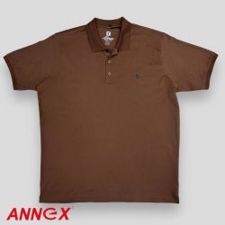 Мъжка тениска тип лакоста с яка и копчета в големи размери  20 0035647