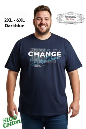 Мъжка тениска в големи размери с щампа 28 000049