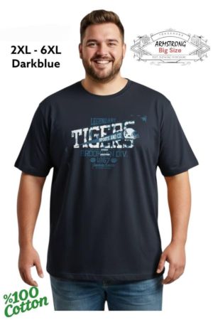 Мъжка тениска в големи размери с щампа 28 000052