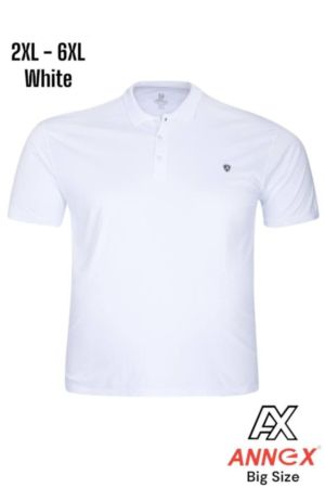 Мъжка тениска тип лакоста с яка и копчета в големи размери 28 000057