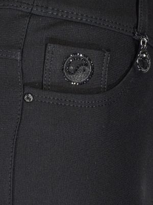 Дамски макси  еластичен панталон в супер големи размери с камъни на задния джоб  03 00309