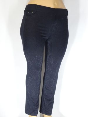 Дамски макси еластичен панталон с фигурален плат в предната част 03 00359